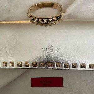 Gold Valentino Clutch with attached wristband